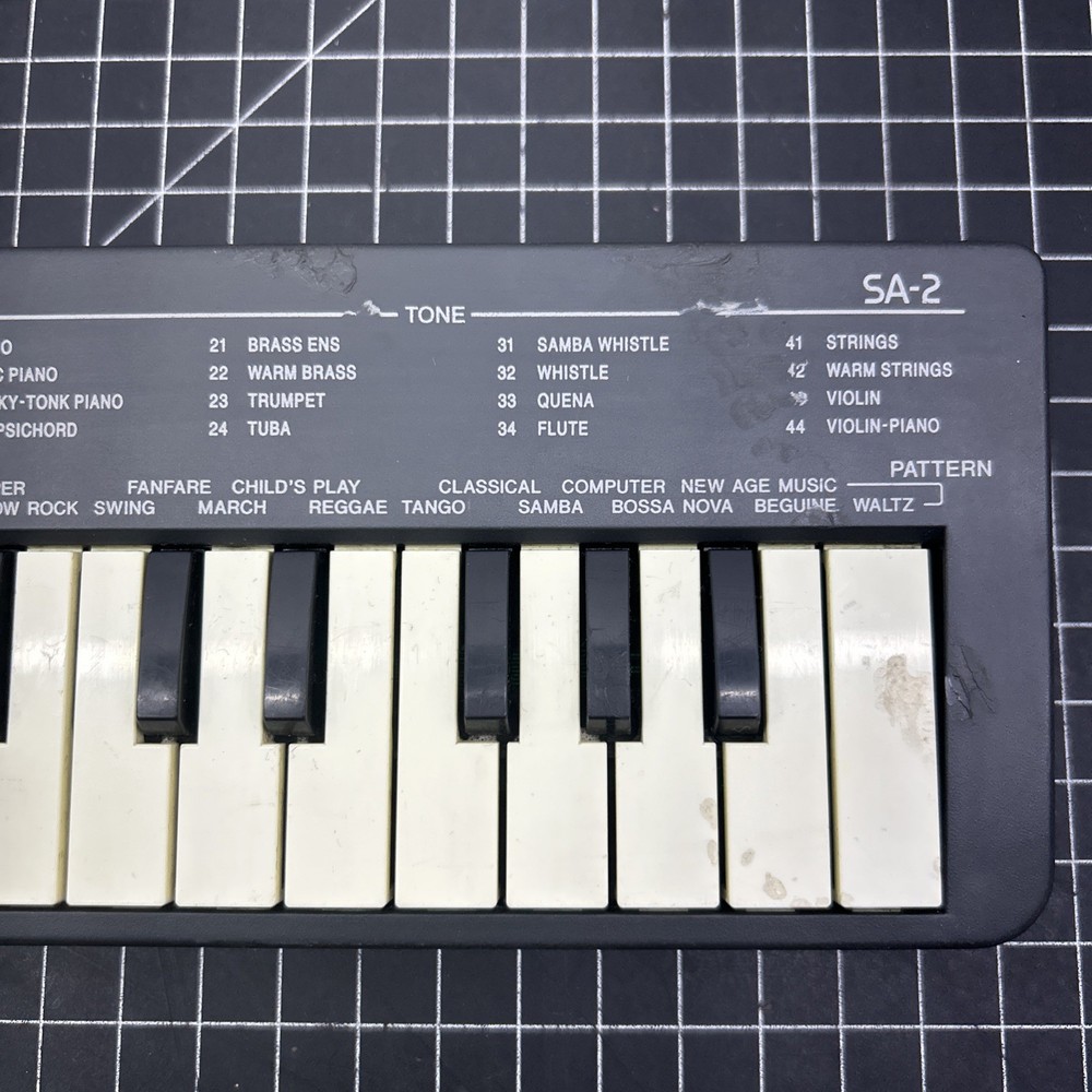 Casio SA-2 Mini Electronic Keyboard - WORKS - Missing Battery Cover