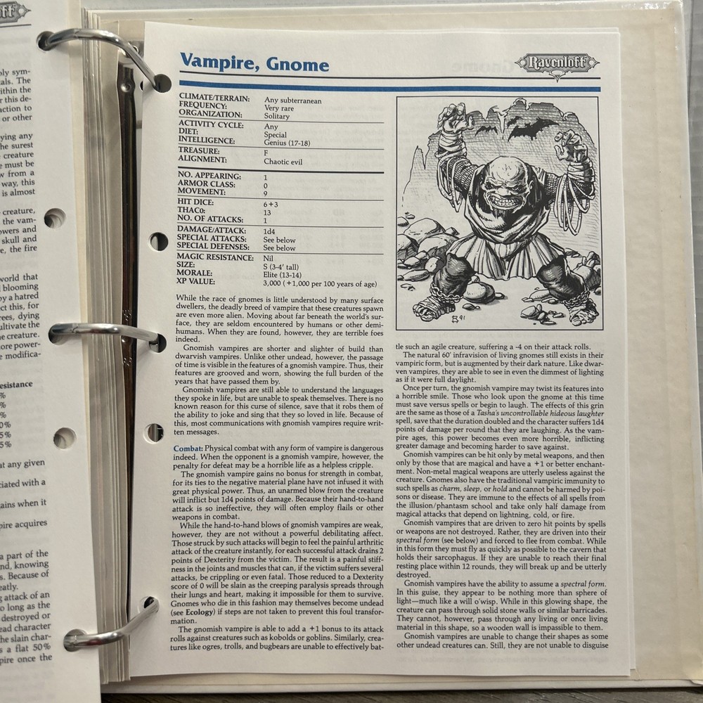 Monstrous Compendium Volume Two - AD&D 3-Ring Binder MC2