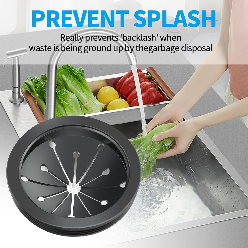 2 Pcs Garbage Disposal Splash Guard, 3 1/8" Sink Rubber Guard for Garbage Dispos