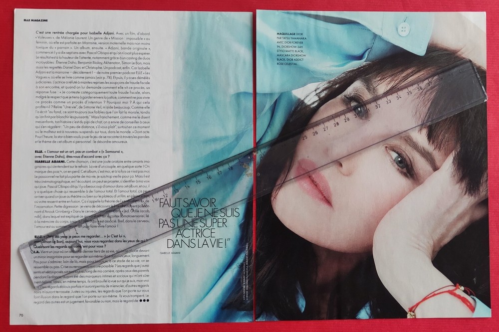 Press articles: Isabelle ADJANI - October 0, 2023 8 pages + Pub payot