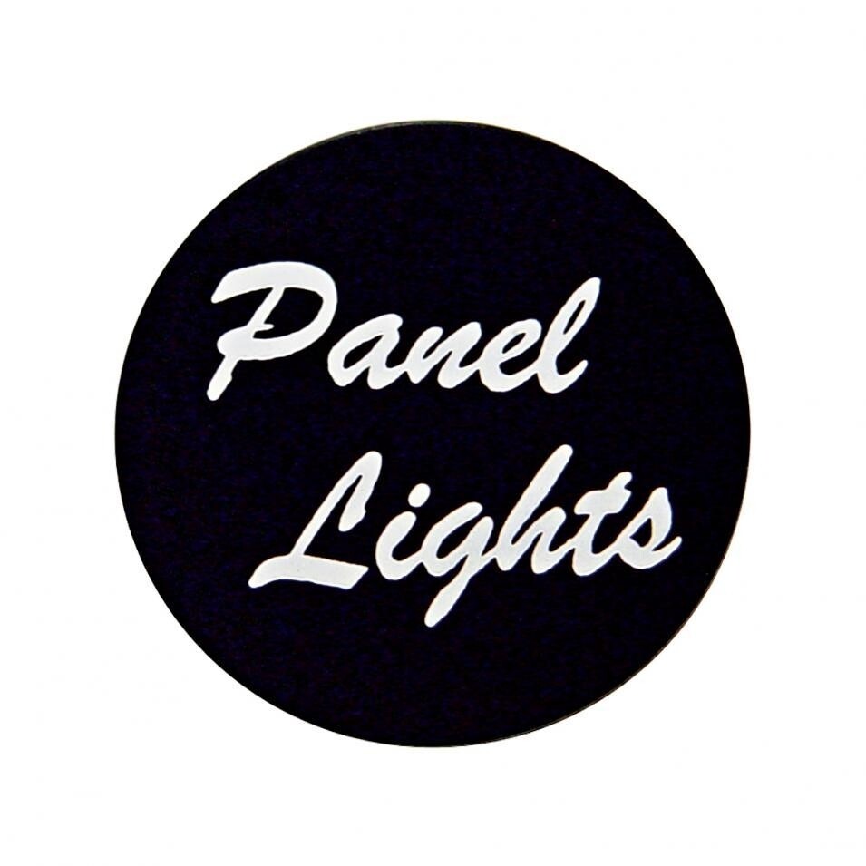 "Panel Lights" Dash Knob - Black Aluminum Sticker