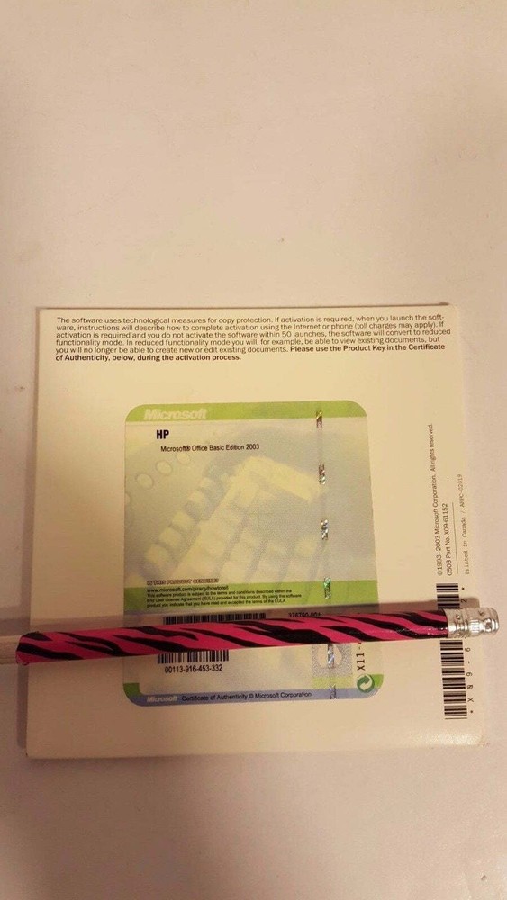 Microsoft Office Basic Edition 2003 HP Installation CD Model X11-45315