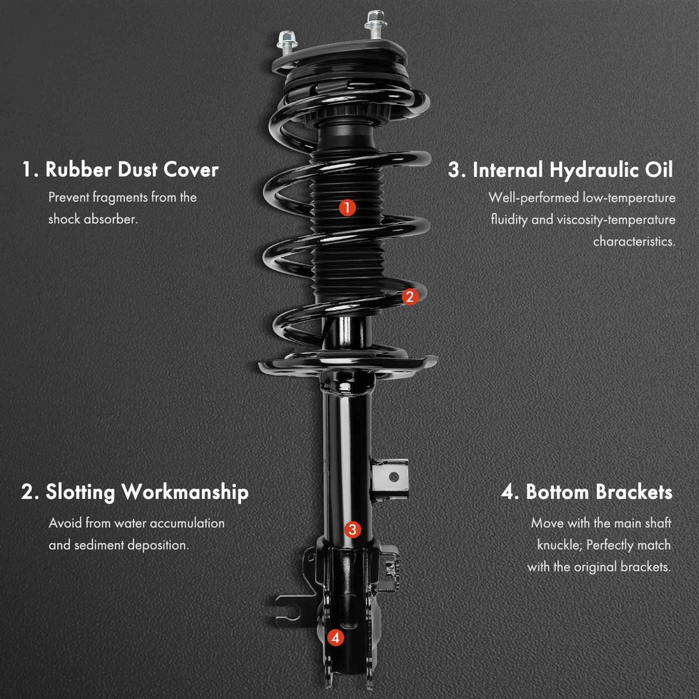 Front Complete Strut & Coil Spring Assembly for Mazda CX9 2016 2017-2022 L4 2.5L