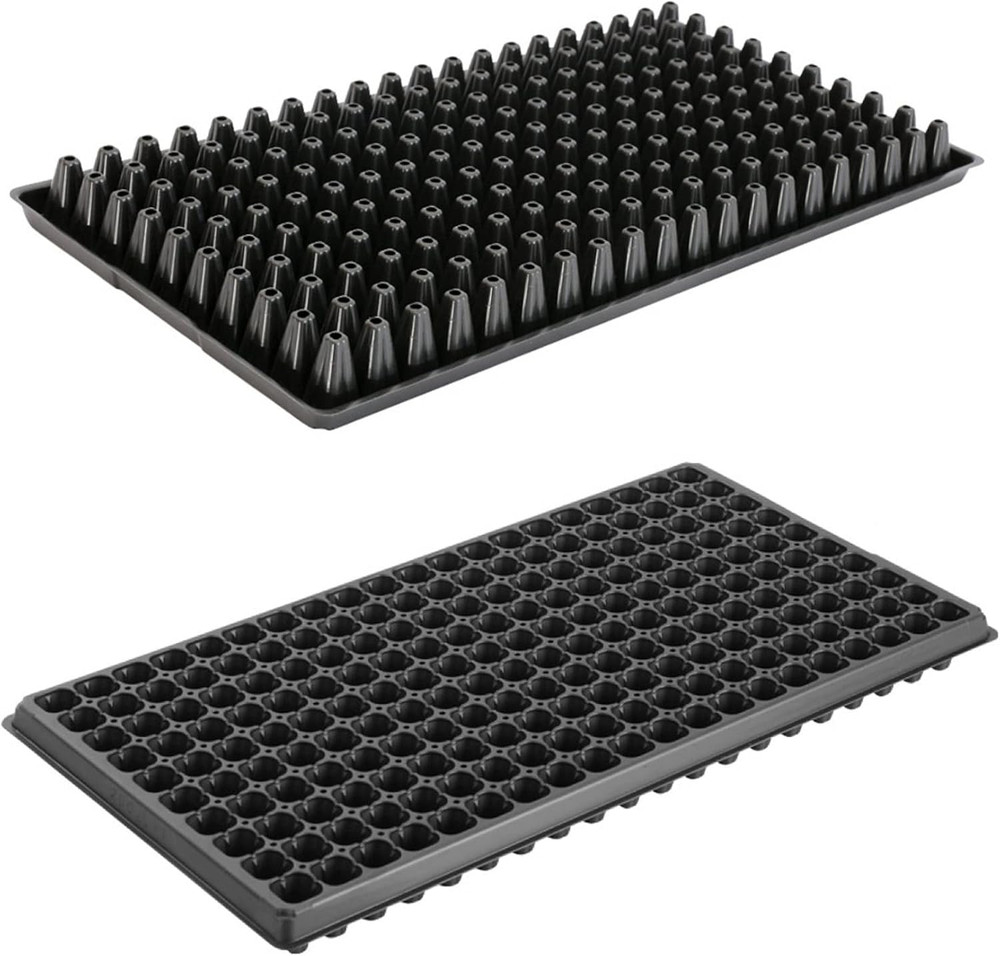 10 Pack 200 Cell Seed Starter Trays- Thick Durable Plastic Nursery Flats with...