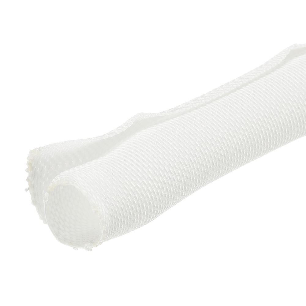 Wire Split Braided Cable Management Sleeve, White (5/8" - 39 Feet)