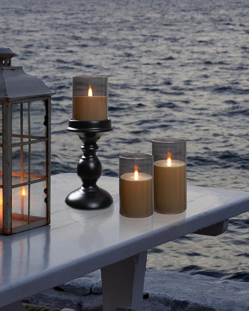 3 Pack Rechargeable Flameless Candles Type C LED with Remote Timer Long Lasting