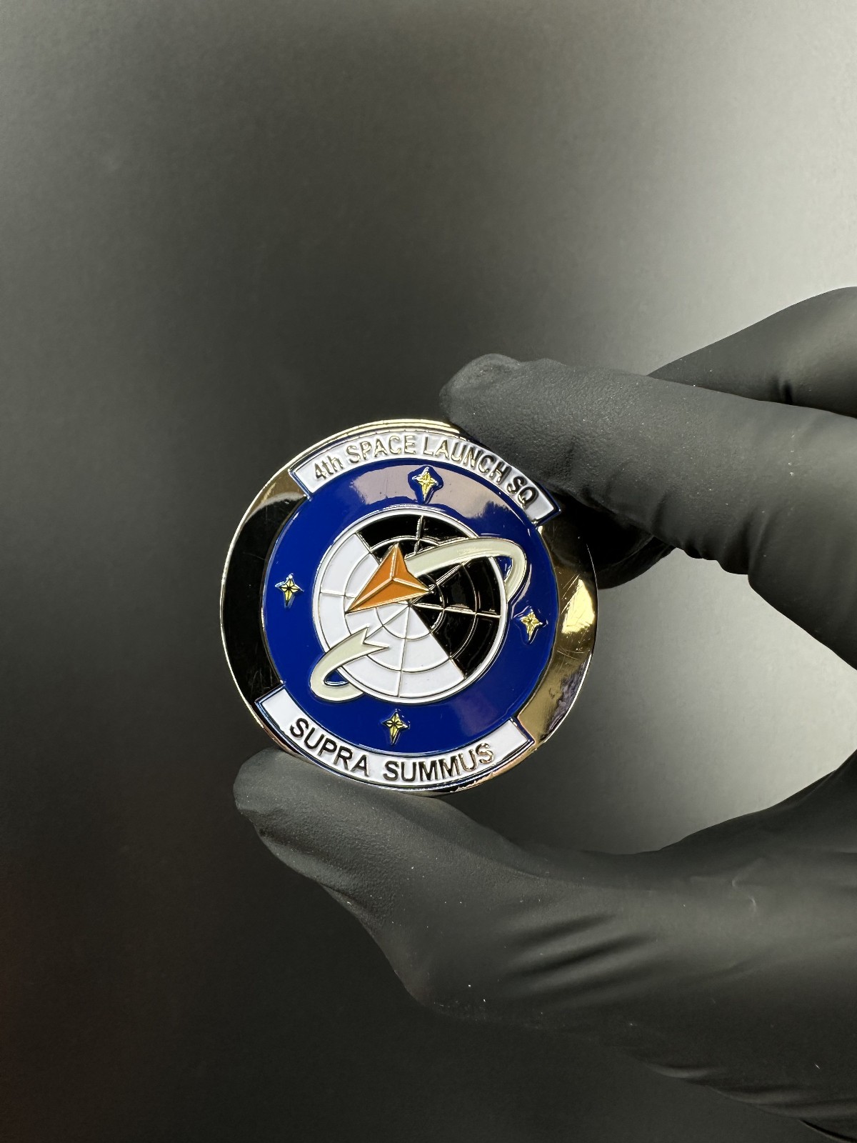 Rare Air force 4th Space Launch Squadron SQ Supra Summus Challenge Coin