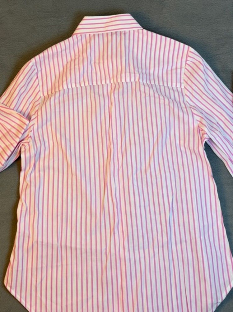 Classic Pink Striped Button-Up Shirt