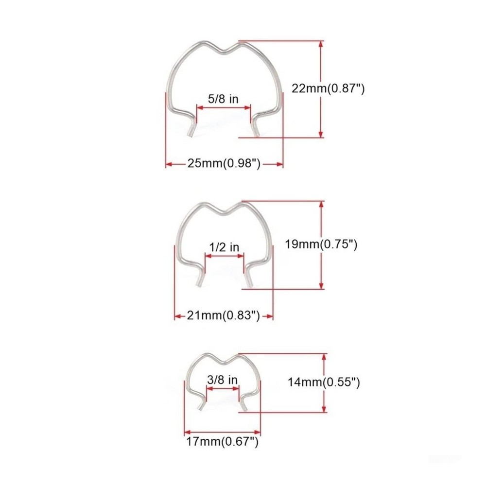 18 Pieces Quick Connector Retaining Clip Assorted Sizes for DIY Enthusiasts