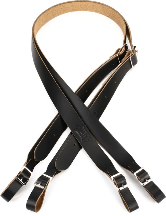 Levy's M18 Chrome-Tan Leather Guitar Strap - Black