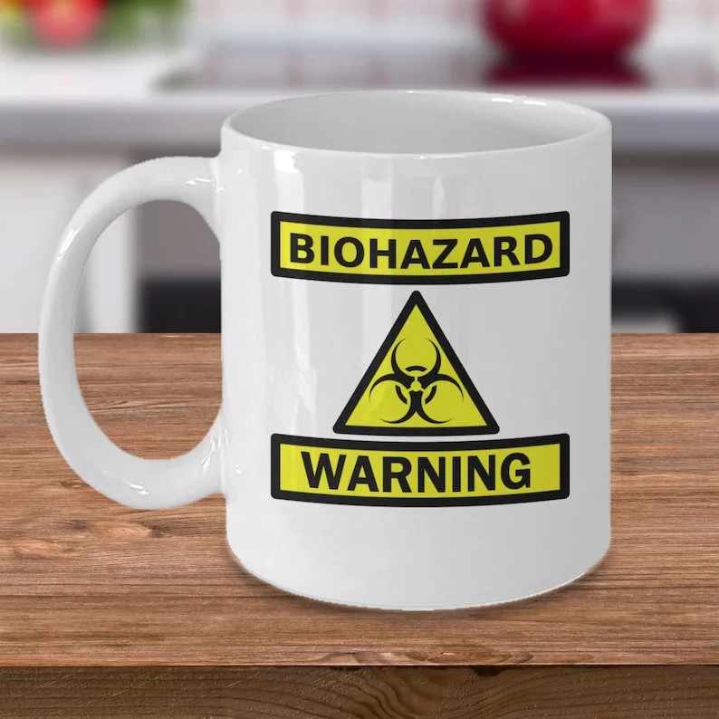 Biohazard Mug Funny Science Coffee Cup Gift
