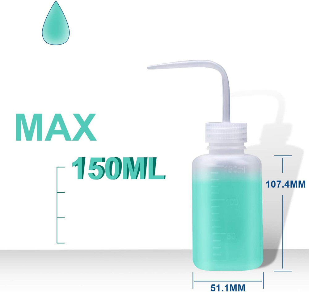 Wash Bottle, 3 Pack LDPE Squeeze Bottles, Safe Plastic Low Density Polyethylene