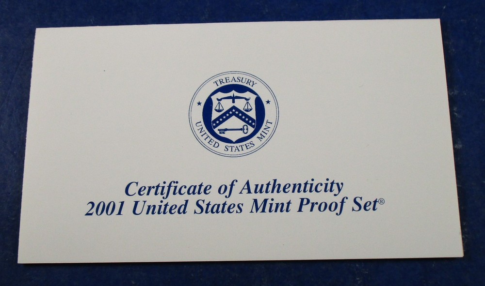 2001 Clad Proof Set w/ OGP - 10 Coins (02)