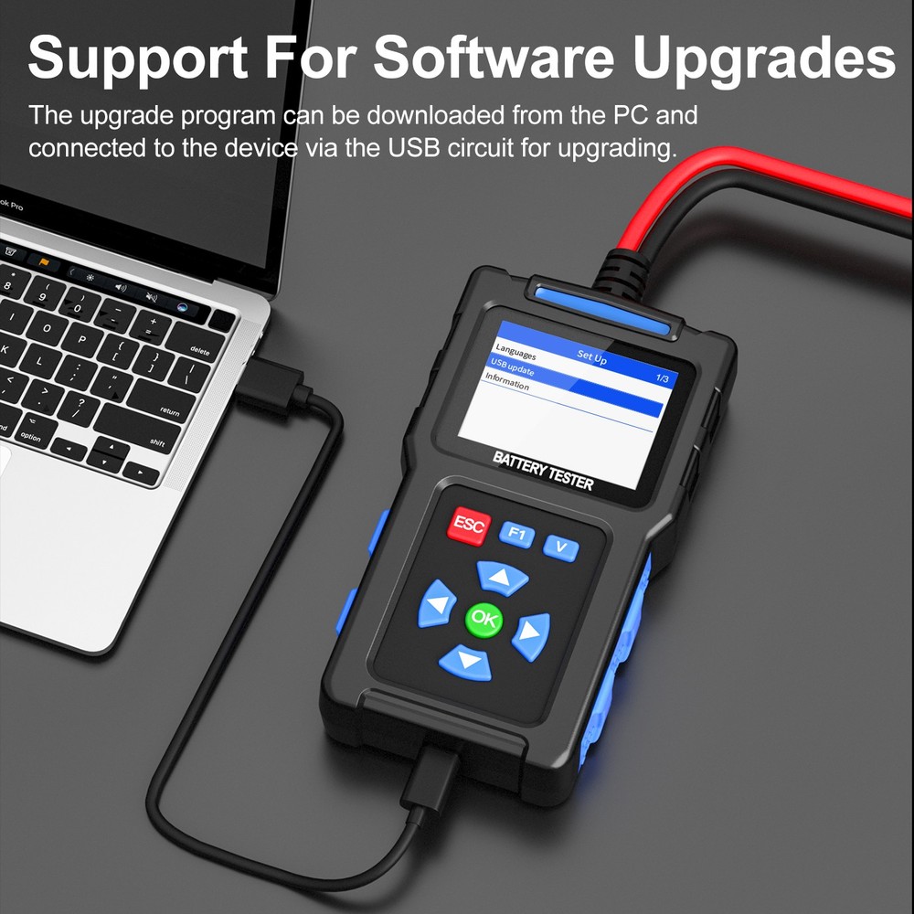 Car Battery Tester 12V 24V Load Tester Charging Cranking Analyzer System Tool