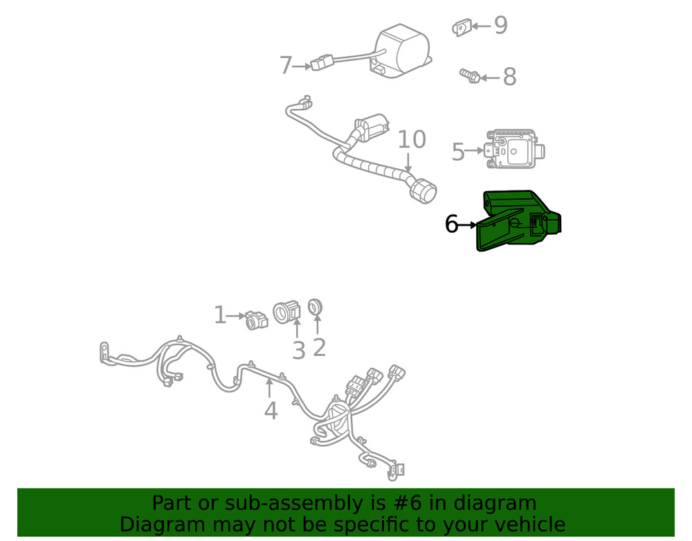 Genuine GM Passenger Side Object Sensing Alert Module Bracket 84749537