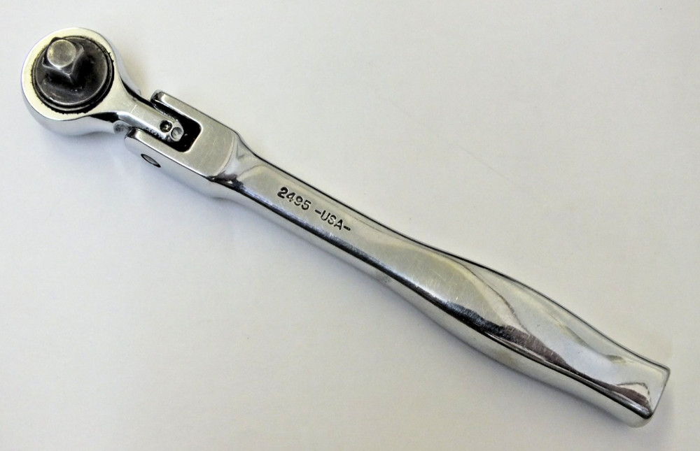 Wright 2495 1/4" Dr. Flex Head Ratchet USA Made