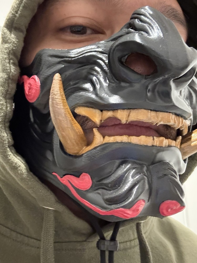 3D Printed Oni Mask Samurai Mask