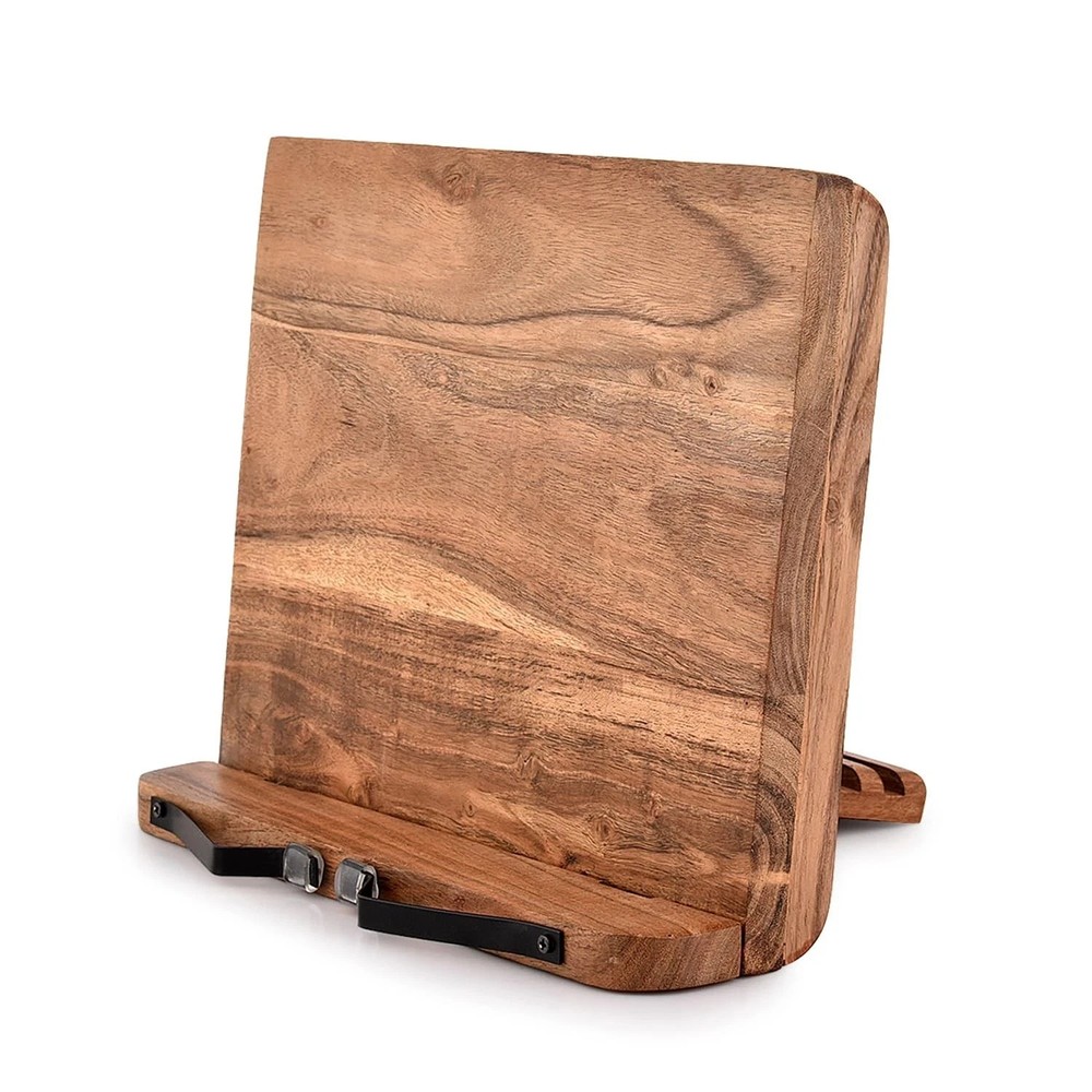 NIRMAN Acacia Wood Book Stand Adjustable Angle Reading Book Holder for Textbo..