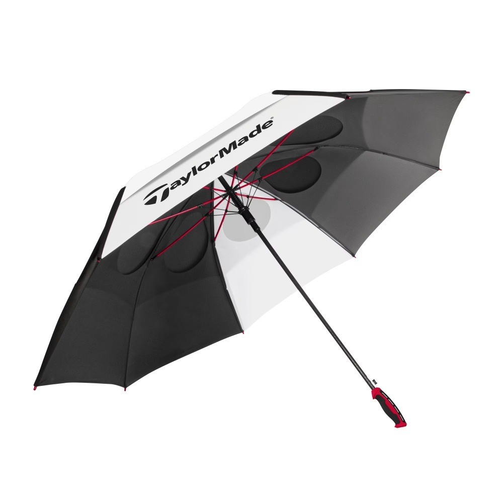 68-inch Auto Open Vented Golf Umbrella, Black/White