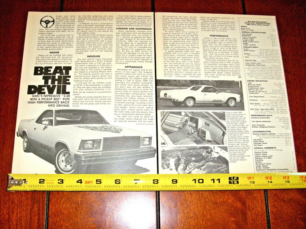 1978 GMC EL CAMINO DIABLO ORIGINAL ARTICLE