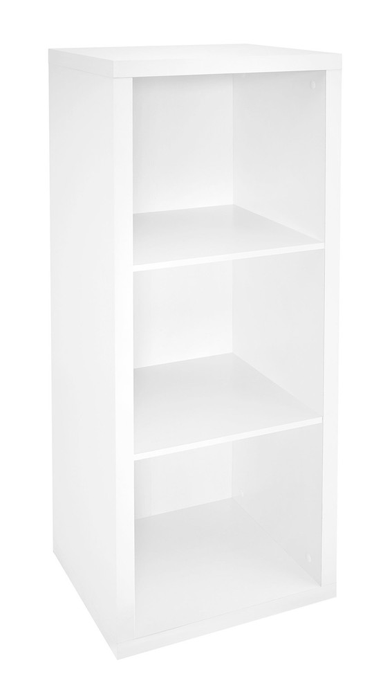 ClosetMaid 3-Cube Storage Shelf Organizer Bookshelf w/ Back Panel - Easy Assembl