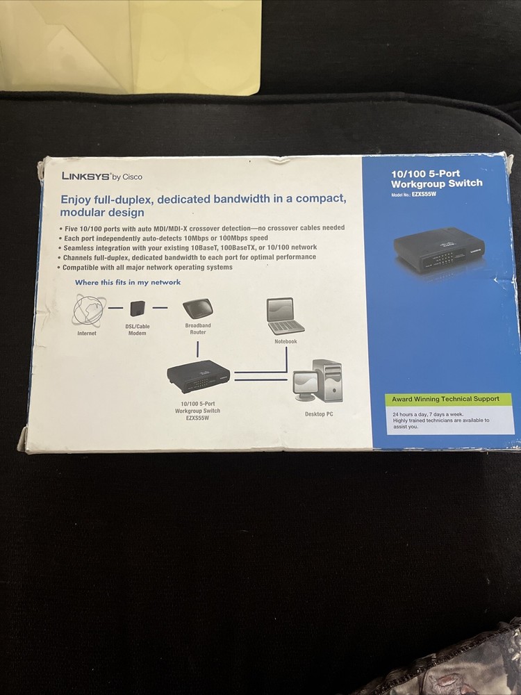 Cisco-Linksys EZXS55W EtherFast 10/100 5-Port Workgroup Switch
