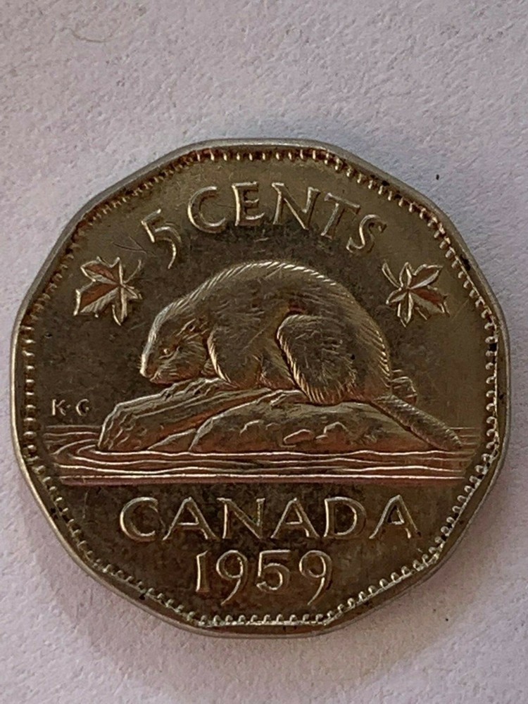 1959 Canada 5 Cent Coin