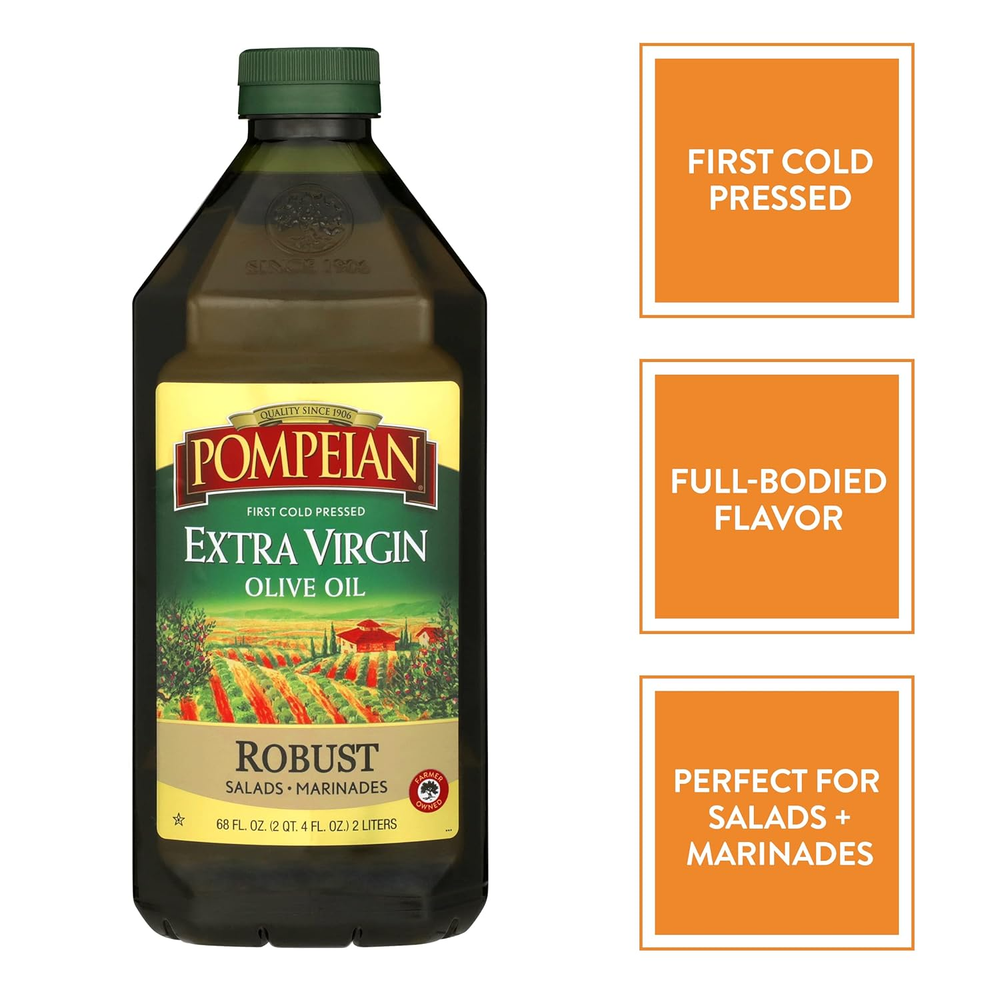 Robust Extra Virgin Olive Oil, First Cold Pressed, Full-Bodied Flavor, Perfec...