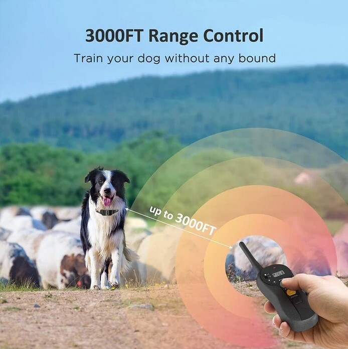 640 Pro (3000ft) Dog Training Collar (Medium/Large Breed) (Brown)