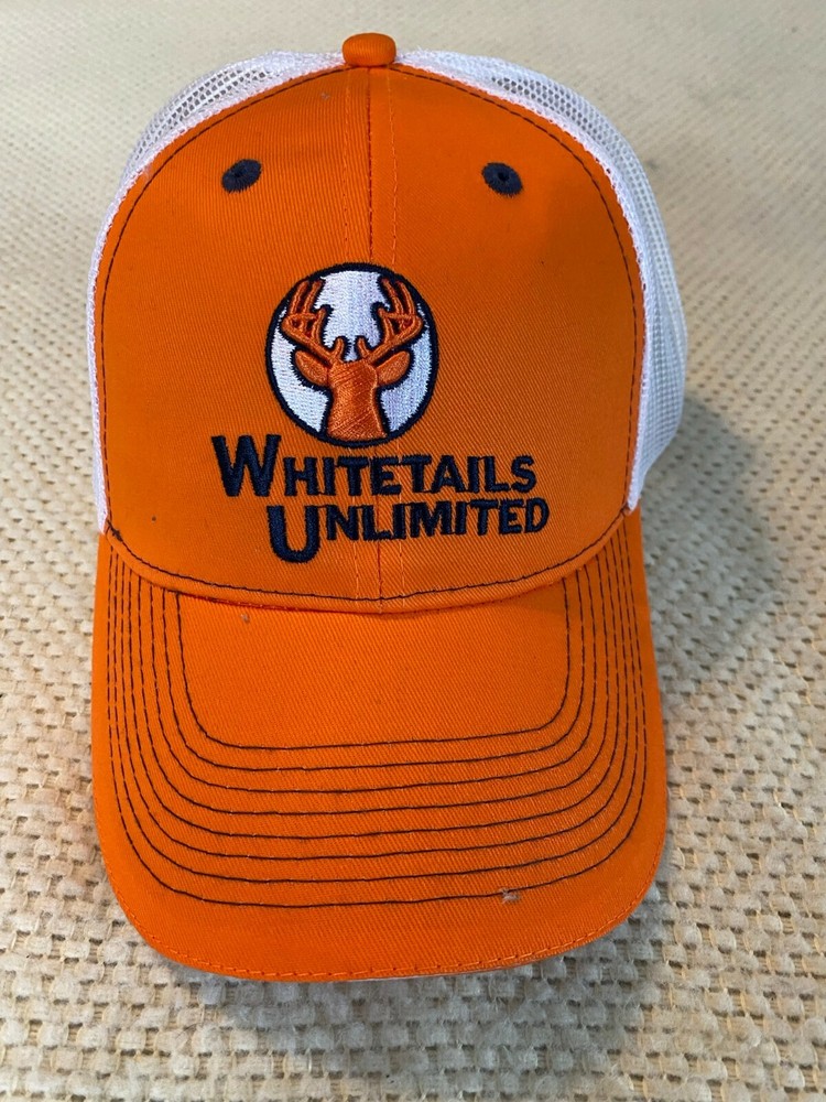 Whitetails Unlimited Orange, Blue and White Hat