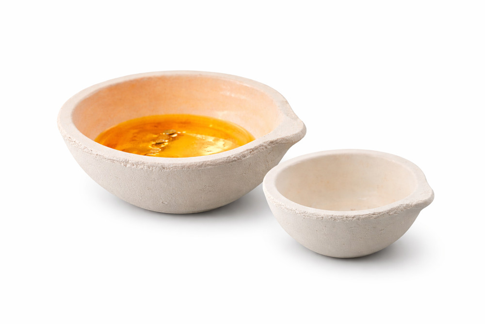 400 Gram Ceramic Alumina Crucible Dish Cup Melting Casting Refining Gold Silver