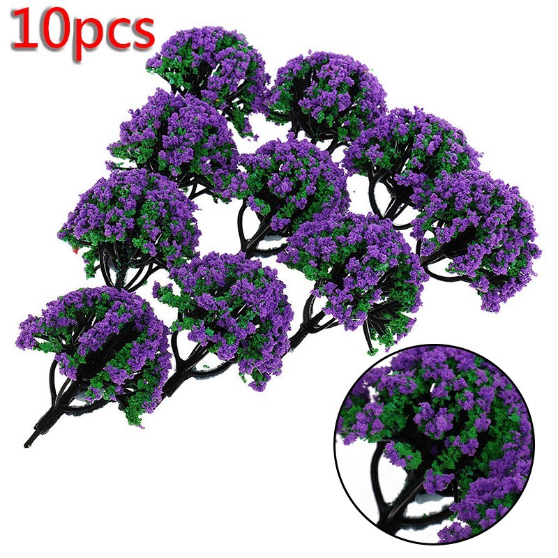 Plastic  10pcs 1: 150 Scale Model Trees Train Railway DIY Park Scenery Protable