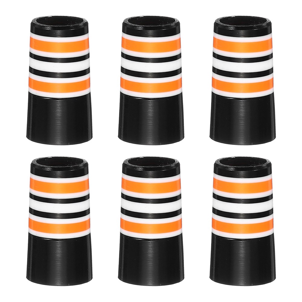 6 Pcs Golf Ferrules, 25 mm Taper Tip Shaft Golf Iron Ferrules, Orange