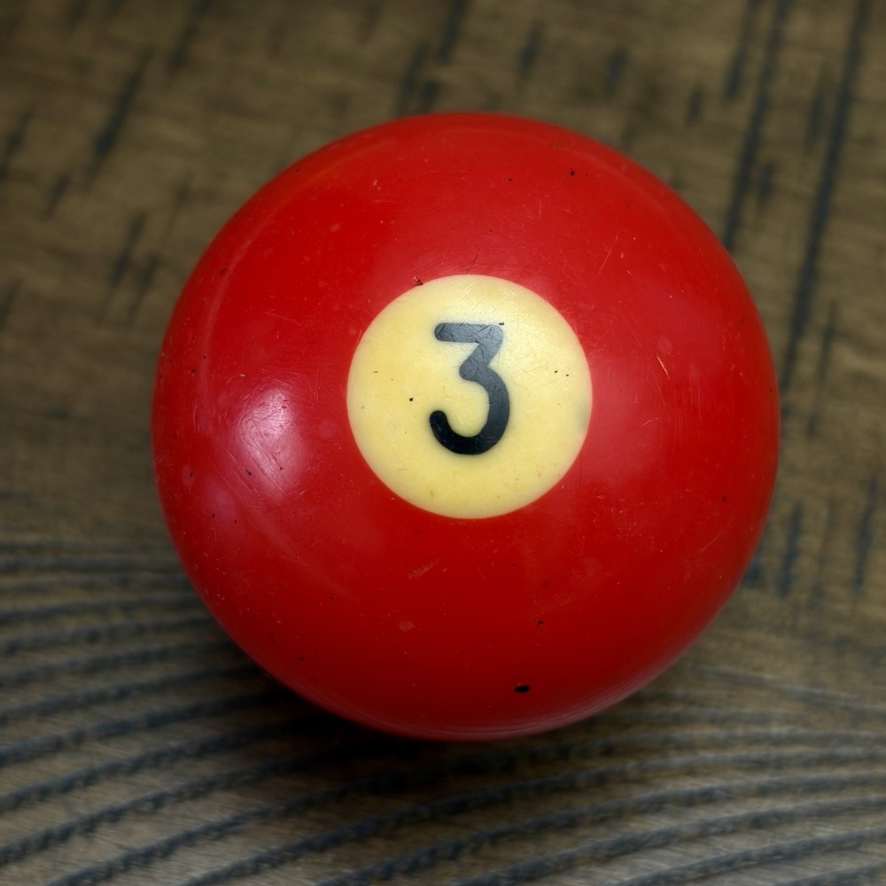 Vintage Pool Billiard Ball #3 Solid Bakelite Tested 2 1/4" Standard Replacement
