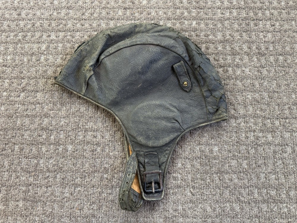 Vintage “EAGLET” Leather Aviation Motorcycle Helmet