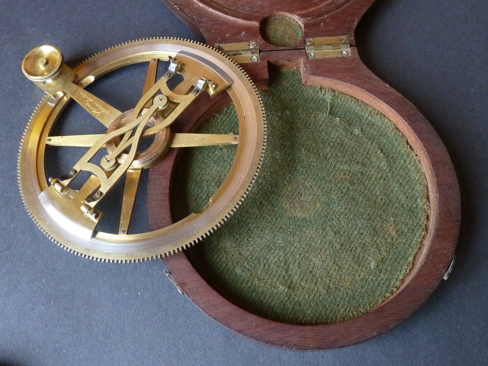 Small Plotting Protractor Harris 17 Holborn London Marking Compass 1835 Antique
