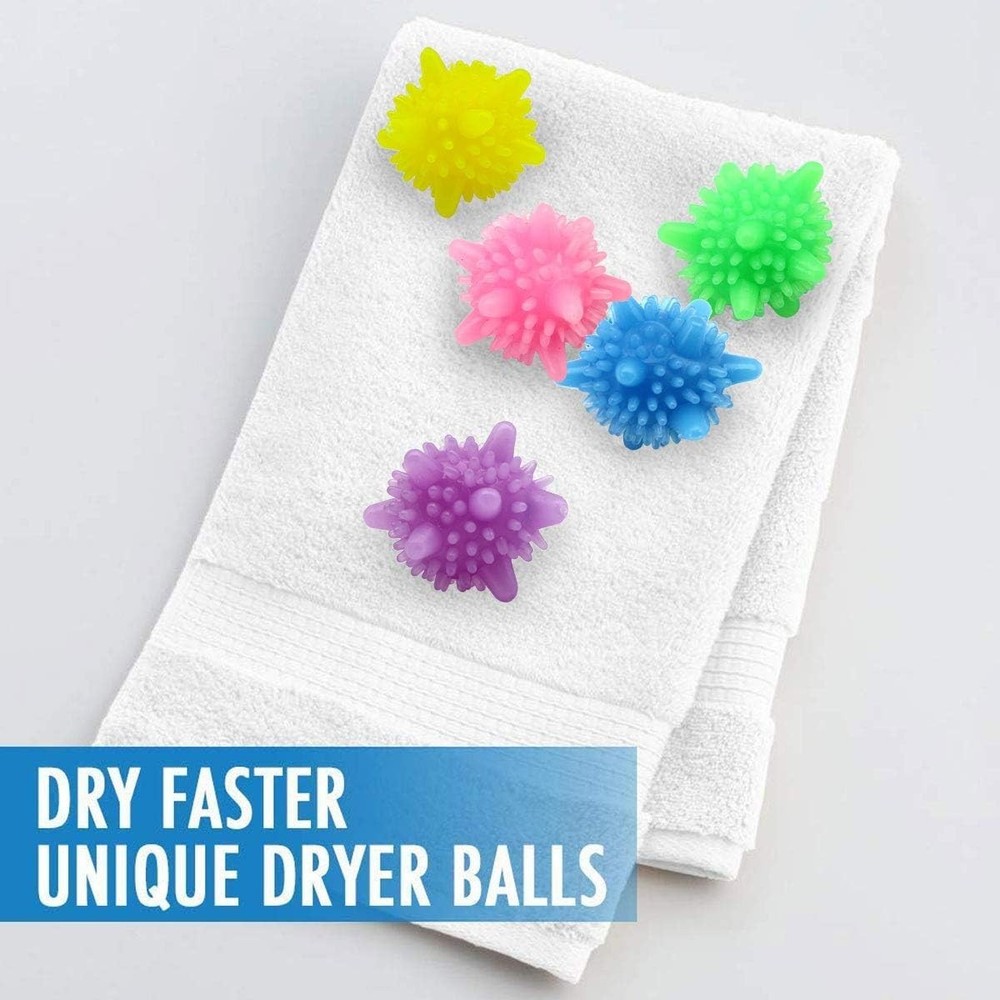 Brightly Colored Reusable Laundry Balls - Efficient 15 Pack for Machine Wash
