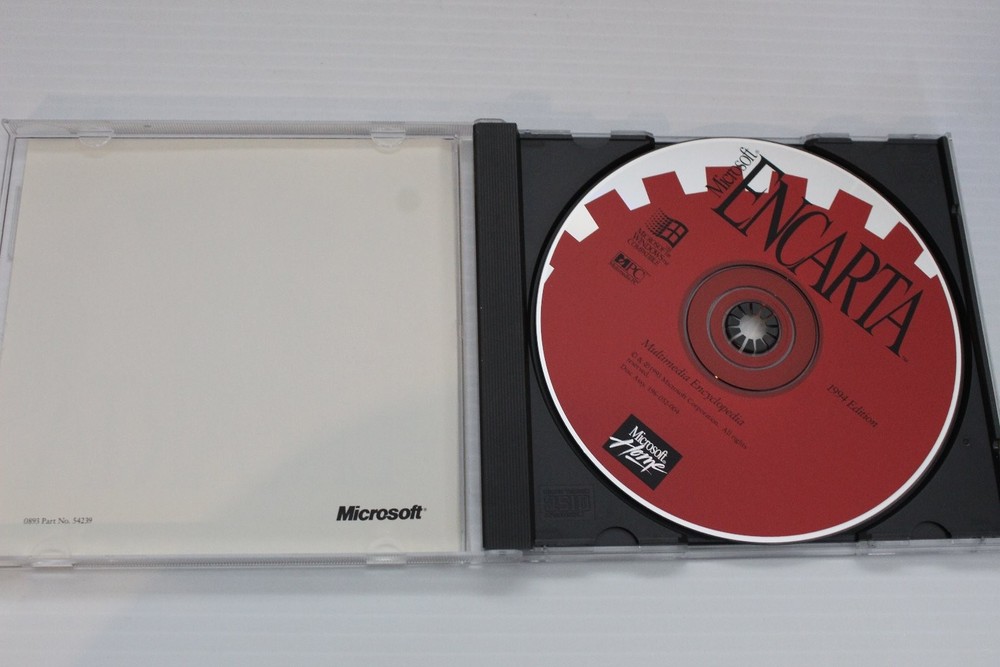 Microsoft Encarta 1994 Multimedia Encyclopedia Software CD-ROM Vintage PC