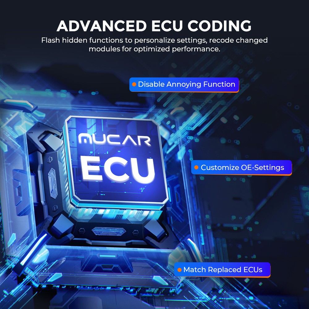MUCAR VO8 34+Service OBD2 Scanner Bidirectional Auto Diagnostic E.CU Coding 2026