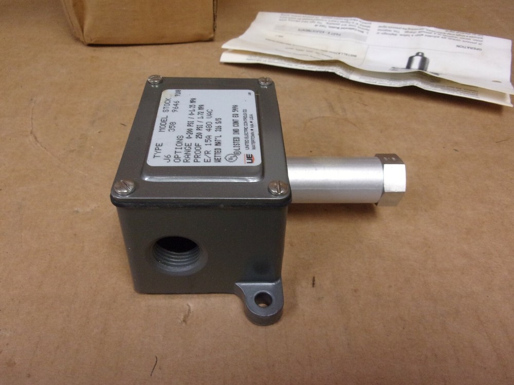 United Electric Model 358 Type J6 Pressure Switch