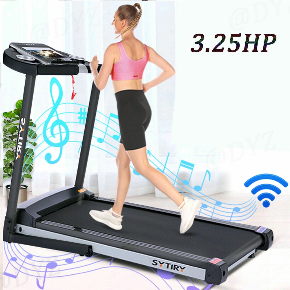 3.25HP Treadmill Electric Folding Smart Running Machine with 12" HD Touchscreen