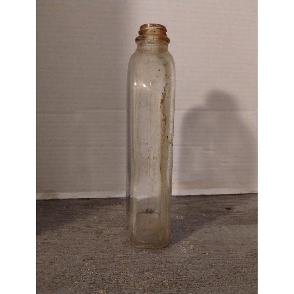 8" Vintage Glass Flask Bottle 183 4