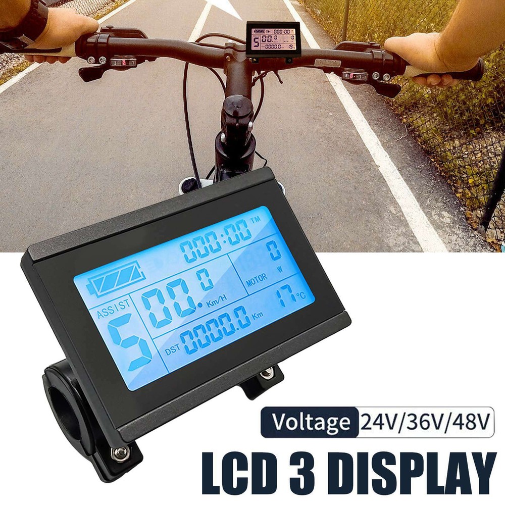 For Ebike Electric Bicycle Scooter 24/36/48V KT-LCD3 Display Meter Control Panel