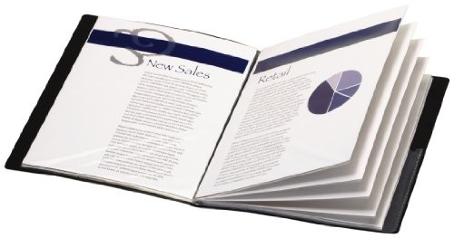 Cardinal 50132CB Custom Showfile Display Book 24 Pockets Black