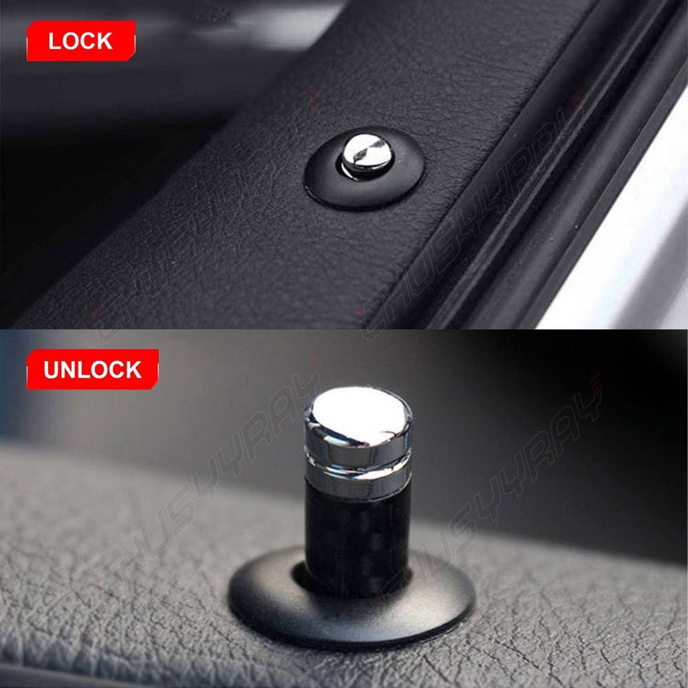 4 door lock knob pins, car interior cover pull rod