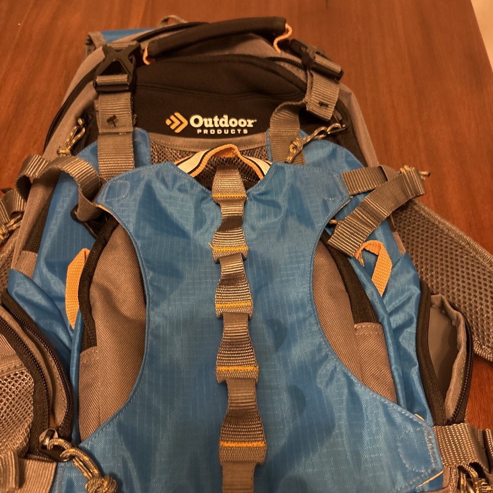 Outdoor Products Hydration Backpack. Blue. Water Bladder Not Included.