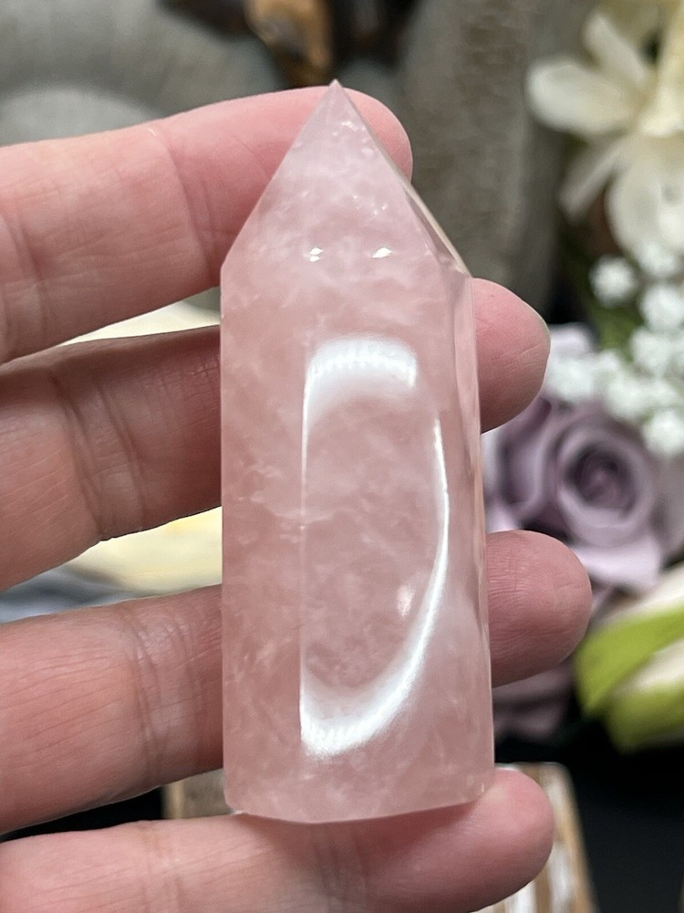 Natural Rose Quartz Points Amazing pinks Free ship & Gift