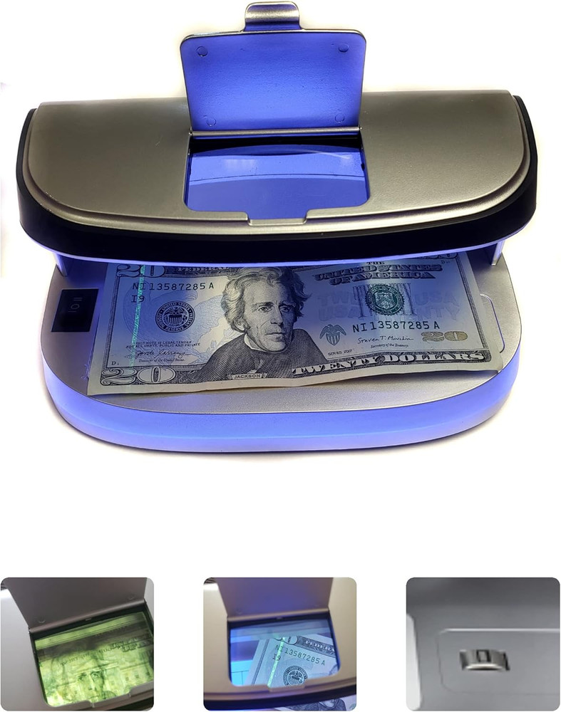 Counterfeit Bleached Bill Detector Long Lasting USB Rechargeable Battery 4 Mode