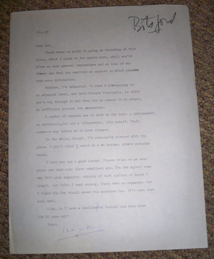 Robert Ford Signed  Letter Author, Writer