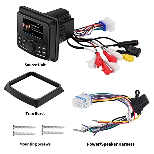 Powersport Stereo – Premium Powersport Audio with Colorful LED Backlight - 4 x